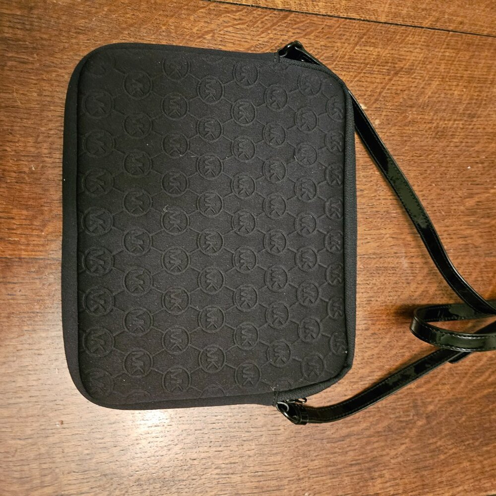 Michael Kors Neoprene Black Crossbody 10" x 9" iPad Bag - Picture 2 of 6